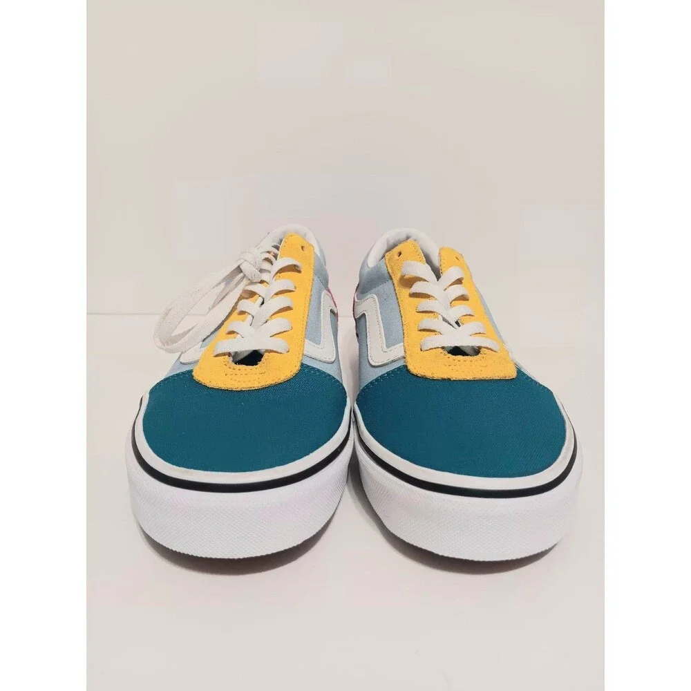 Vans Pink Yellow Blue Old School Women's Sneakers Sz 9.5